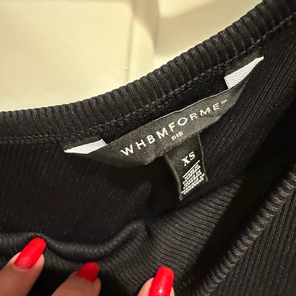 WHBM Ribbed Forme one should top - Picture 3 of 3